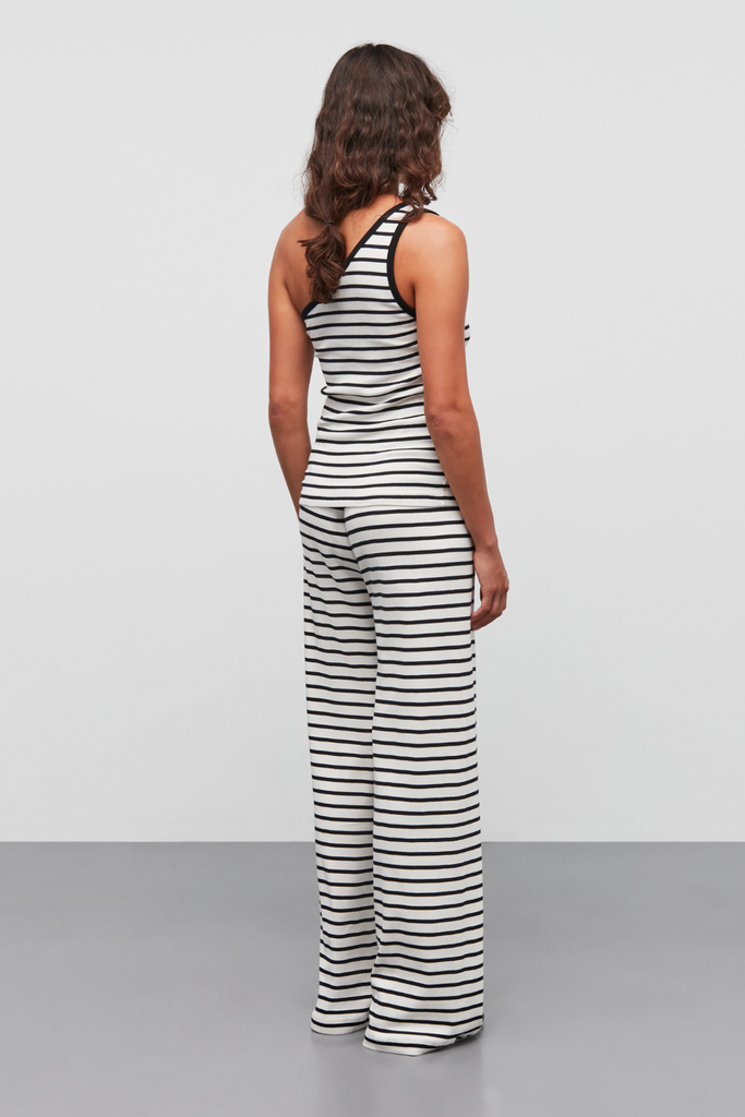 2X2 Cotton Stripe Kitty Top - Vanilla Ice/Black - Mads Nørgaard