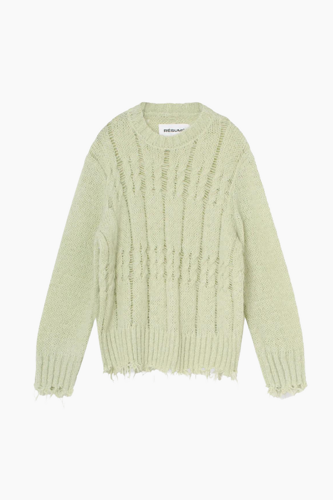 AnnoraRS Knit Pullover - Pastel Green - Résumé