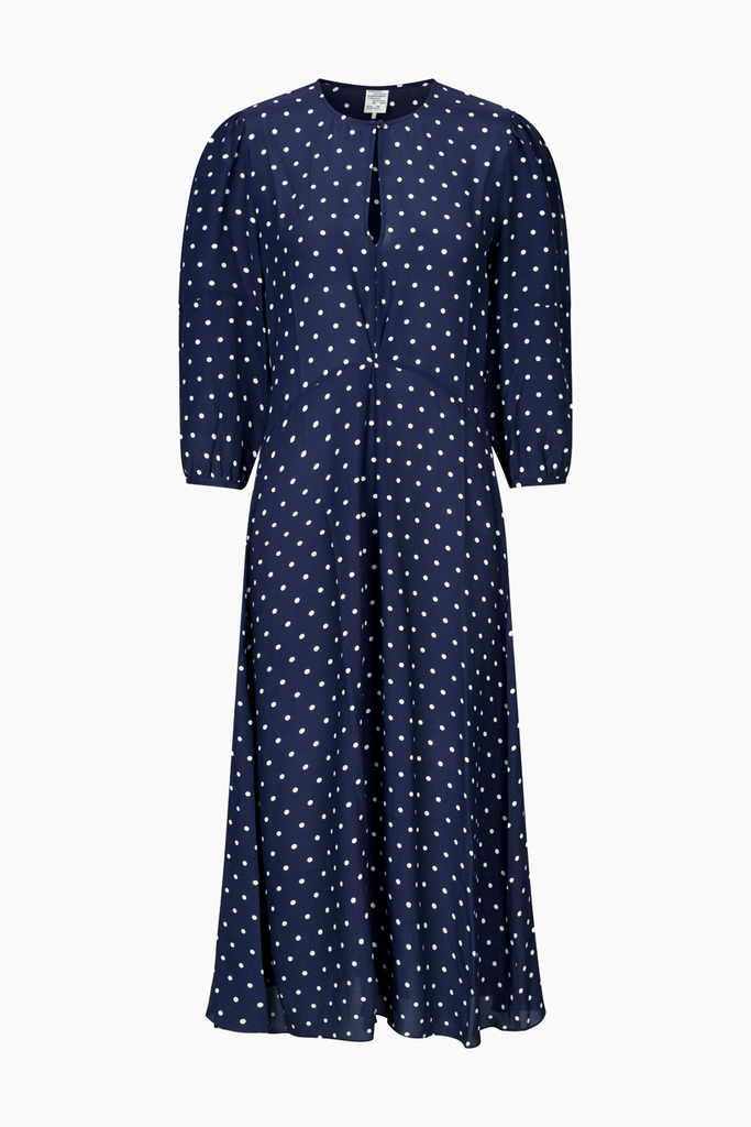 Adya Dress - Blue Margot Dot - Baum und Pferdgarten