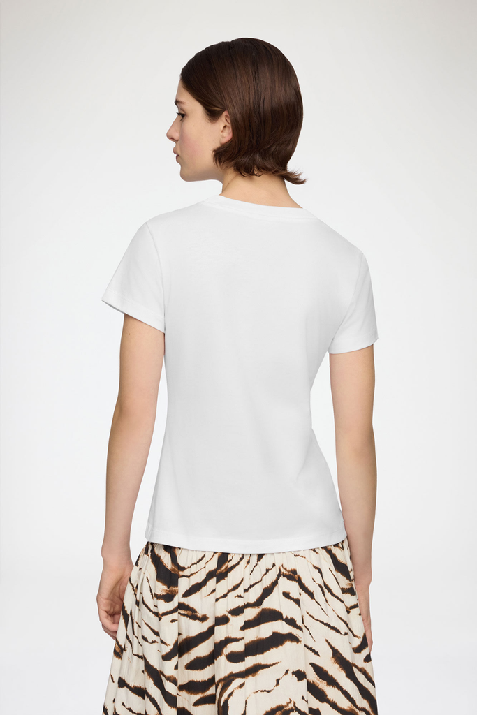 Basic Cotton Jersey Baby Fit Tiger A1050258 - Bright White - GANNI