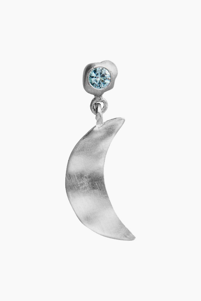 Big Dot Bella Moon With Blue Lagune Stone - Silver - Stine A