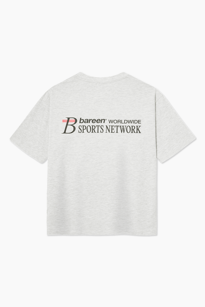 Box Fit T-shirt Sports Network - Cloudy Grey - bareen
