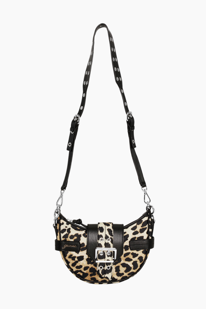 Bucky Bag Small Crossbody Nylon Print A6531 - Leopard - GANNI