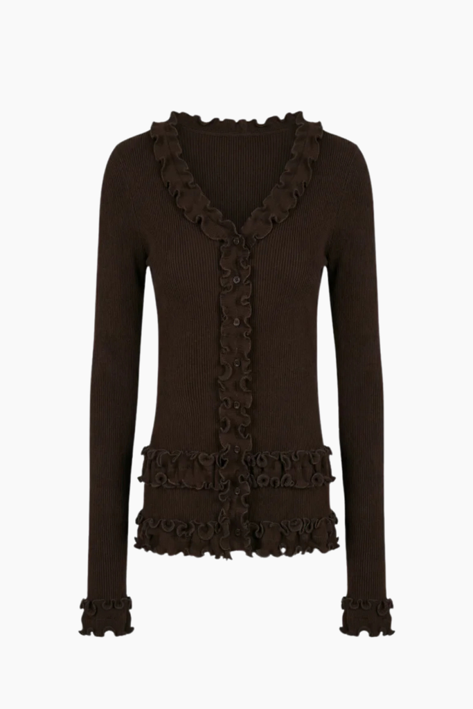 Caroline Seamless Cardigan - Brown - OpéraSPORT