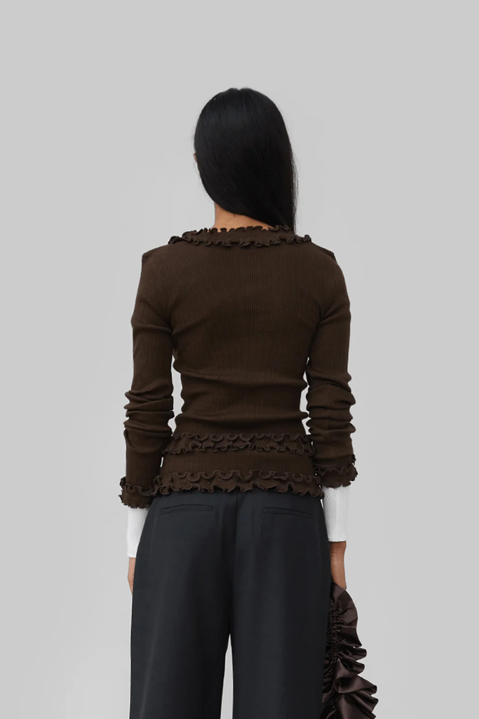Caroline Seamless Cardigan - Brown - OpéraSPORT