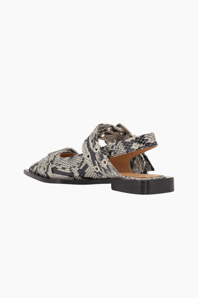 Chunky Buckle Ballerina Snake S2228/S2898 - Sand - GANNI