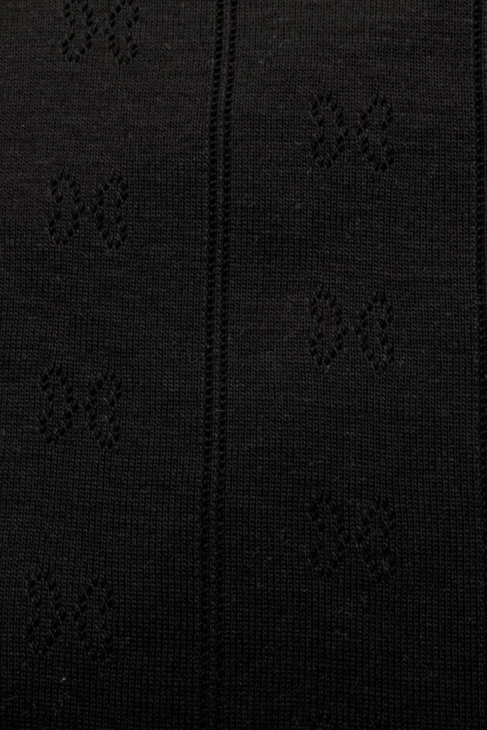 Compact Pointelle Rib Jersey Tank Top A1040451 - Black - GANNI