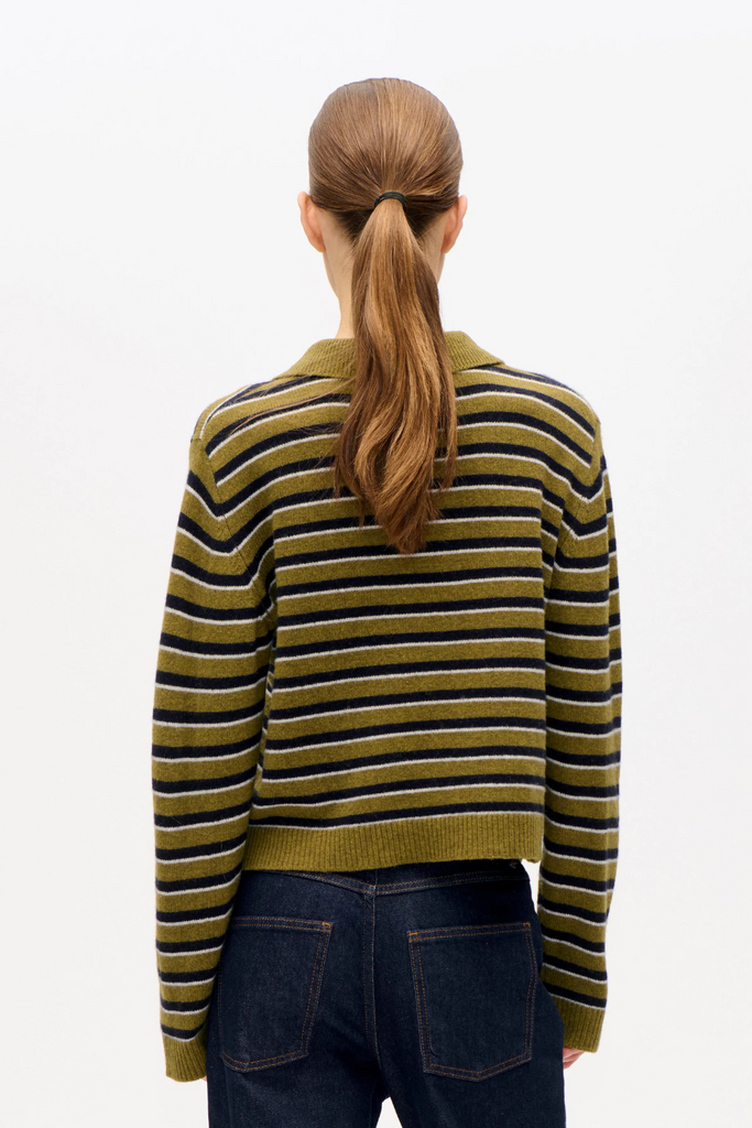 Cori Sweater - Ivy Green Stripe - Baum und Pferdgarten