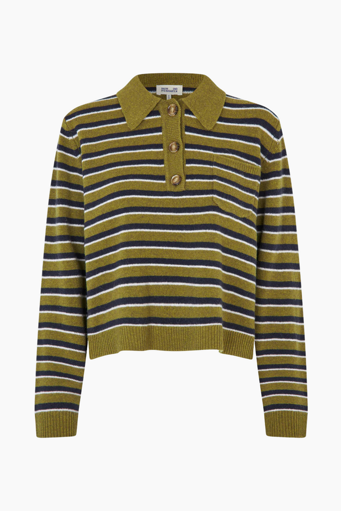 Cori Sweater - Ivy Green Stripe - Baum und Pferdgarten