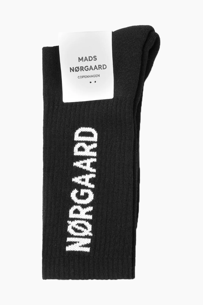 Cotton Tennis MN Classic Sock - Black - Mads Nørgaard