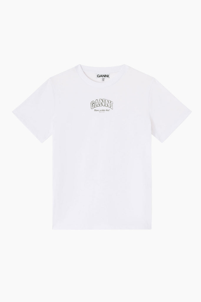 Essentials Tee A1050057 - Bright White - GANNI