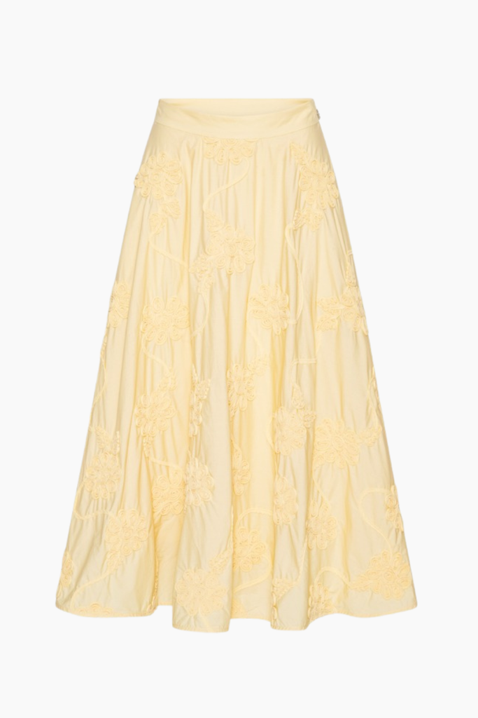 Flower Maxi Skirt - Italian Straw - Rotate