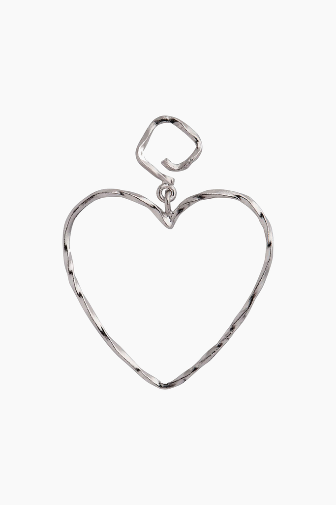Funky Heart Earring - Silver - Stine A