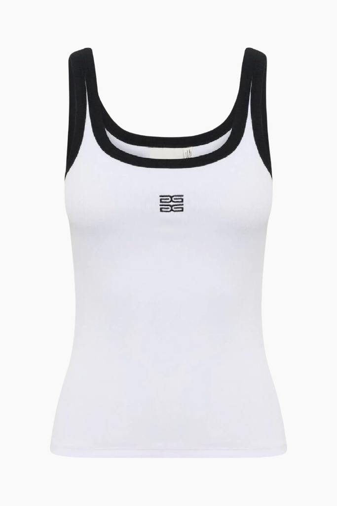 GZdrew Contrast Logo Top - Bright White - Gestuz
