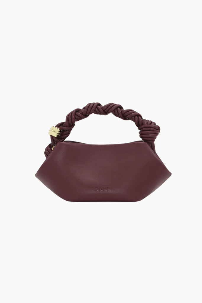 Ganni Bou Bag Mini A6947 - Burgundy - GANNI