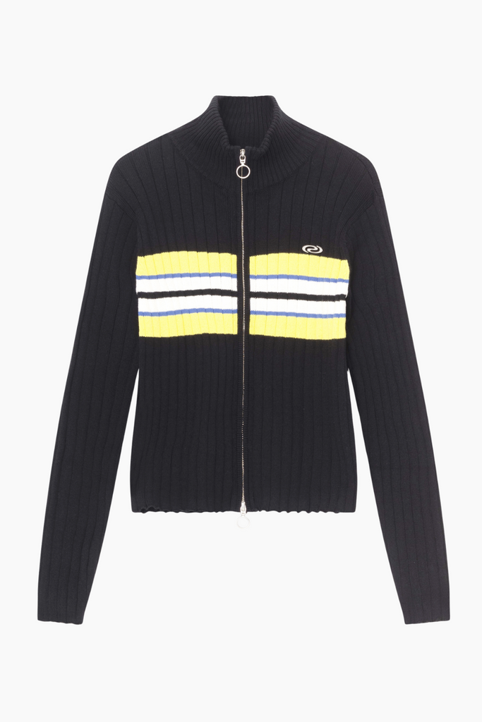 GraysonRS Knit Zip Cardigan - Black - Résumé
