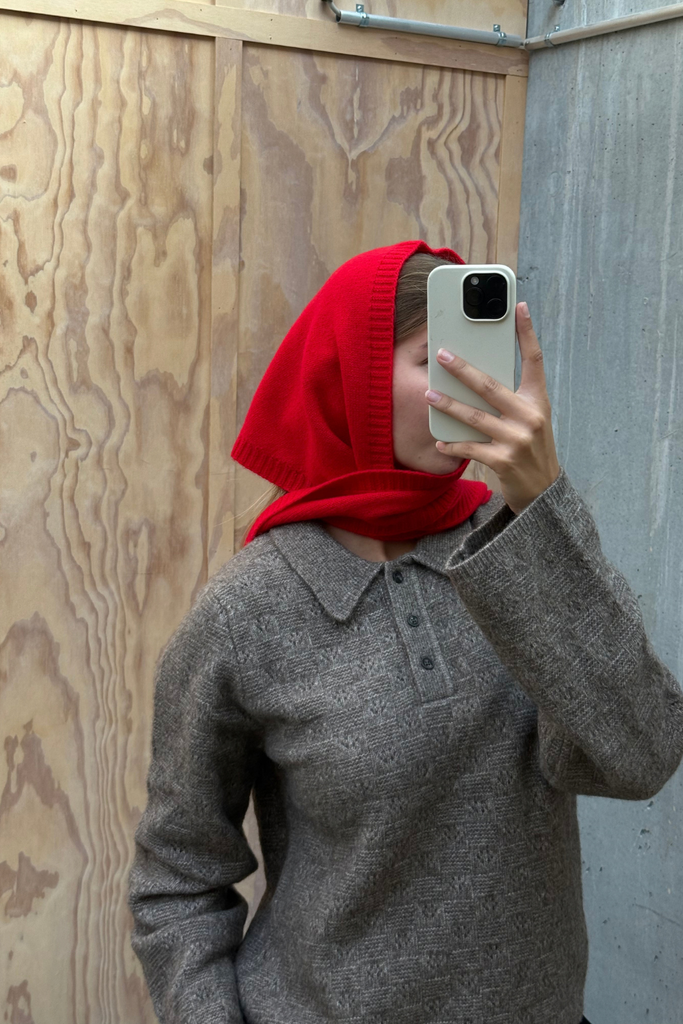 Isa Cashmere Scarf - Red - Holzweiler
