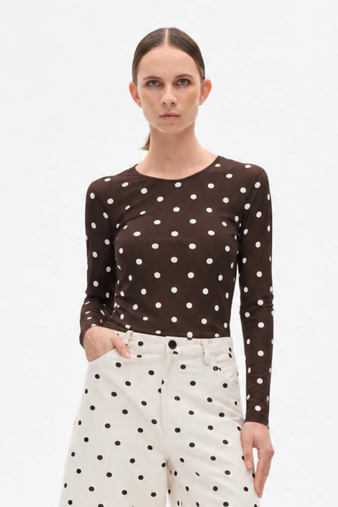Jodie Blouse - Coffee Bean Dots - Baum und Pferdgarten