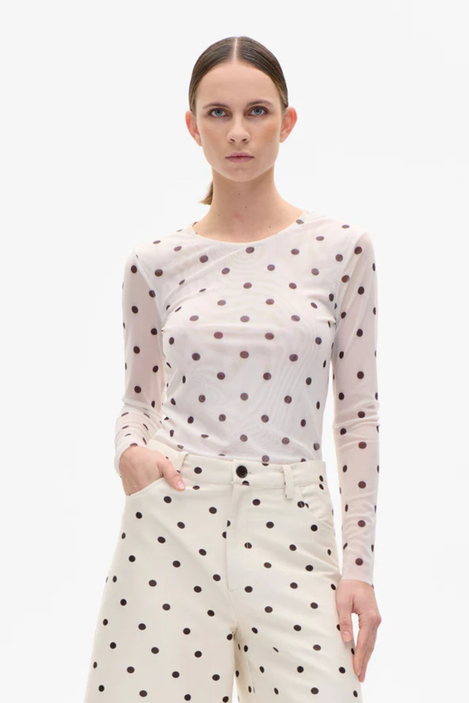 Jodie Blouse - Egret Creme Dot - Baum und Pferdgarten