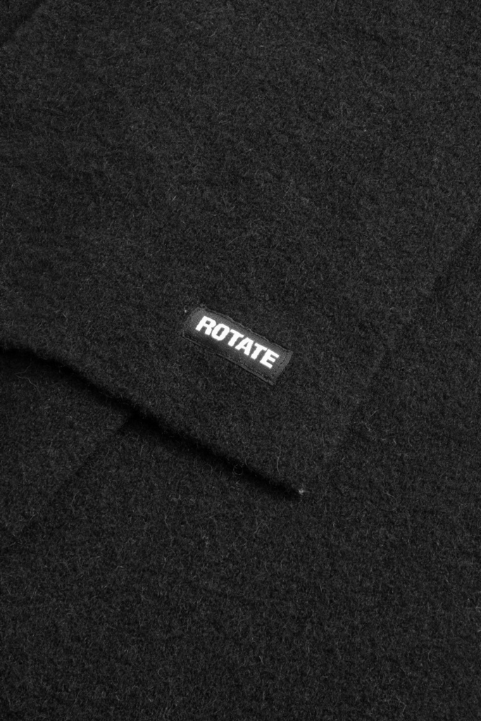 Knit Hood Scarf - Black - ROTATE