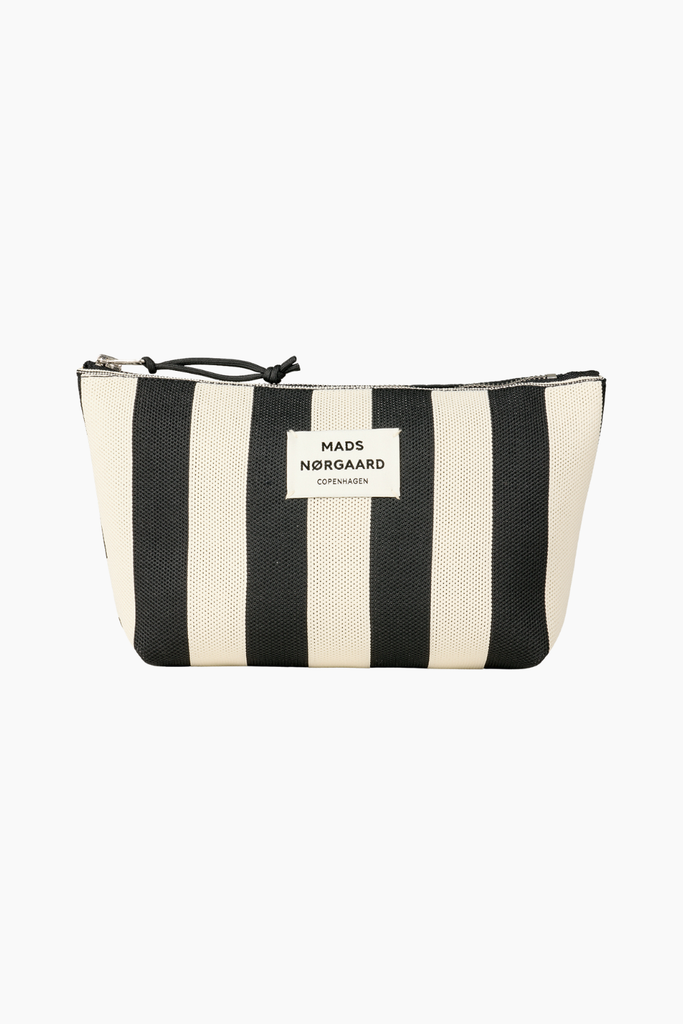 Knit Stripe Hof Make-Up Bag - Black - Mads Nørgaard