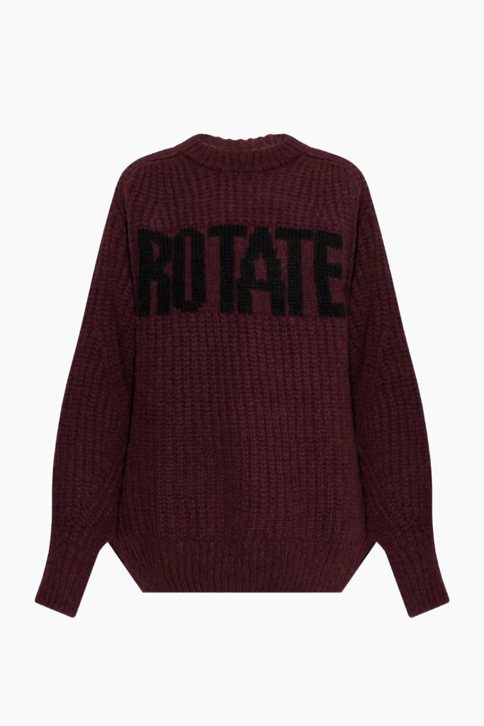 Knitted Logo Sweater - Winetasting - ROTATE