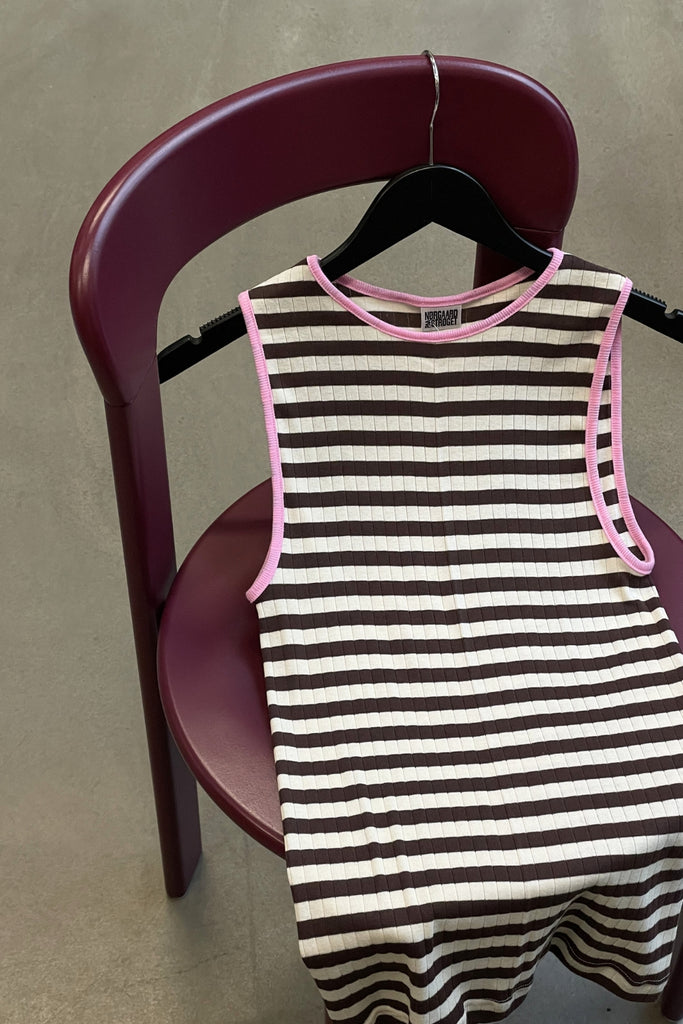 NPS Tank Top Kontrast - Brown/Ecru/L.Pink - Nørgaard på Strøget