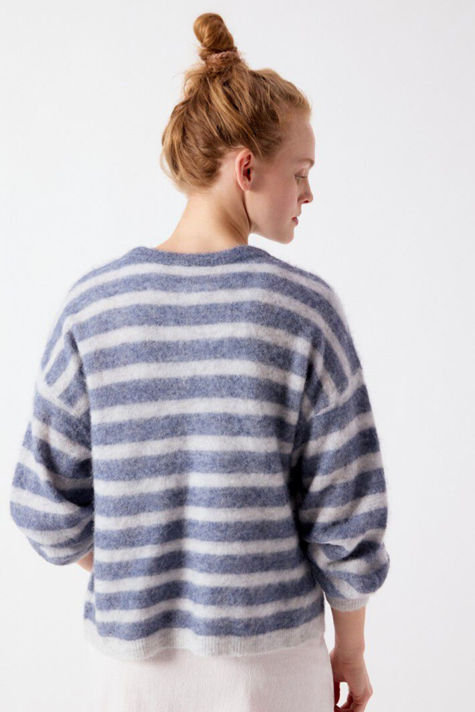 Nenybay Women's Jumper - Polar Melange Striped Tornado Melange - American Vintage