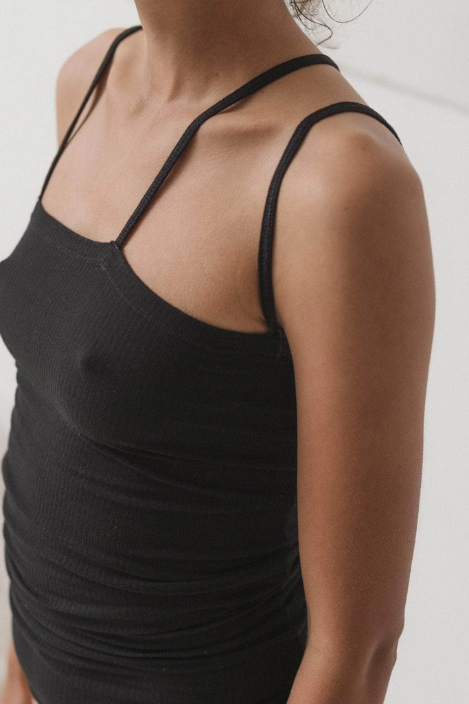 Nida Tank Cotton Rib - Black - Baserange