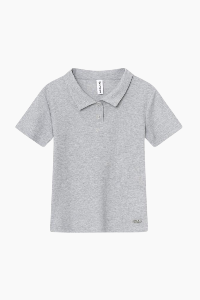 NikoRS Polo Tee - Light Grey Melange - Résumé
