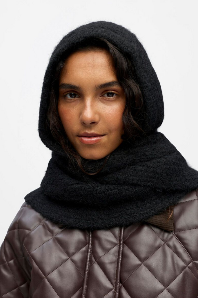 Objmilu Scarf Knit Balaclava Rep - Black - Object
