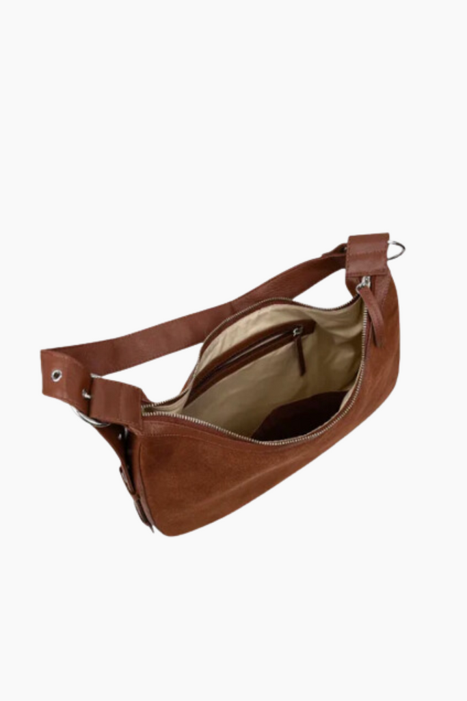 Oda Crossbody Bag - Brown Suede - Silfen Studio