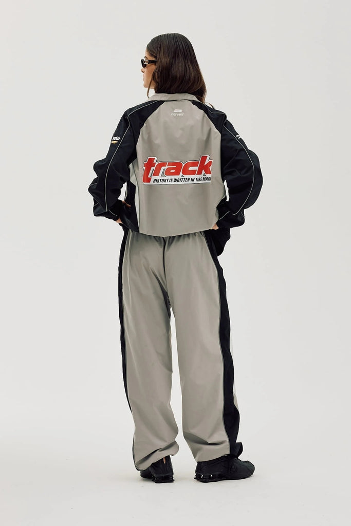Oversize Track Pants - Ghost Grey - bareen