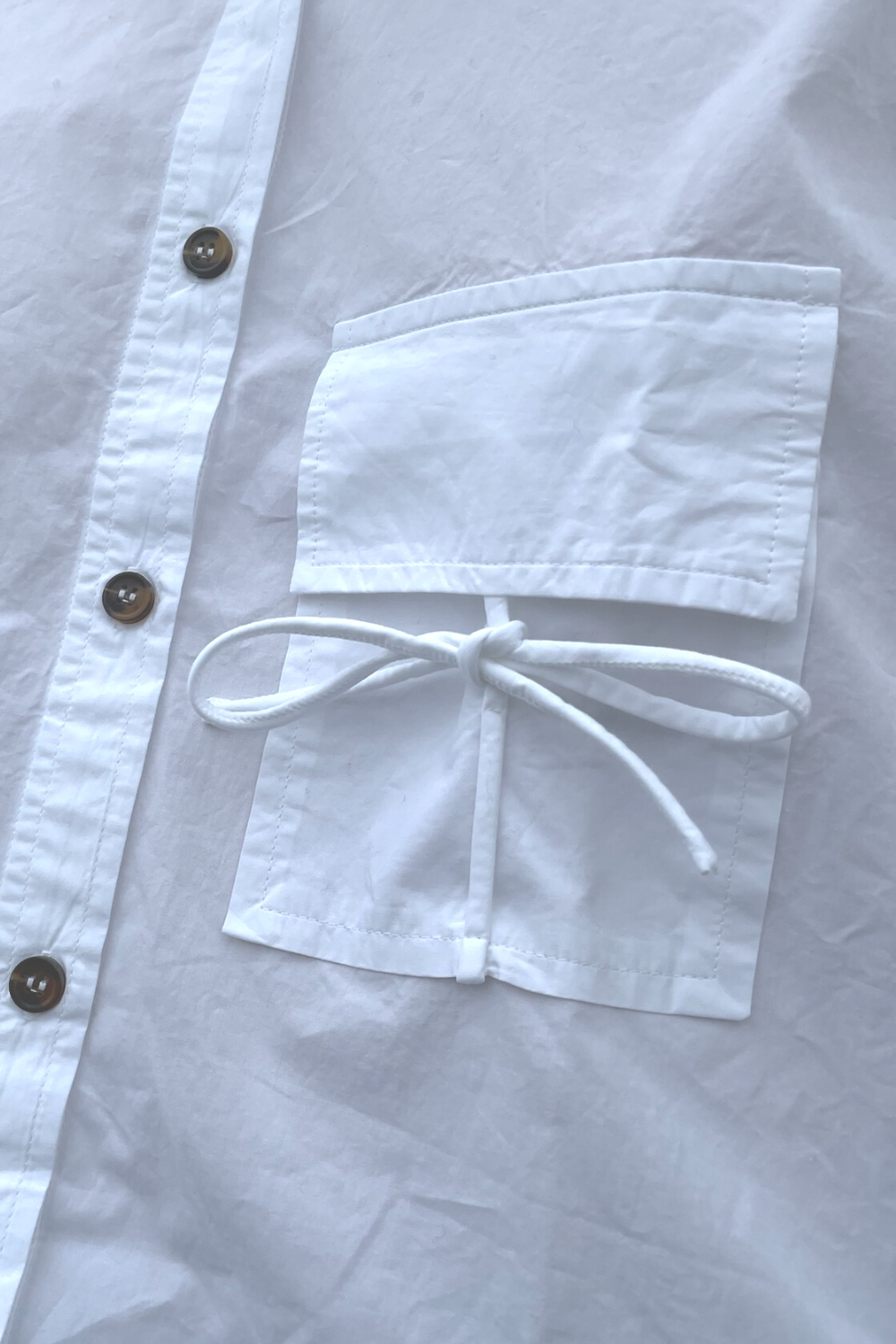 Cotton Poplin Oversize Raglan Shirt F9073 - Bright White - GANNI