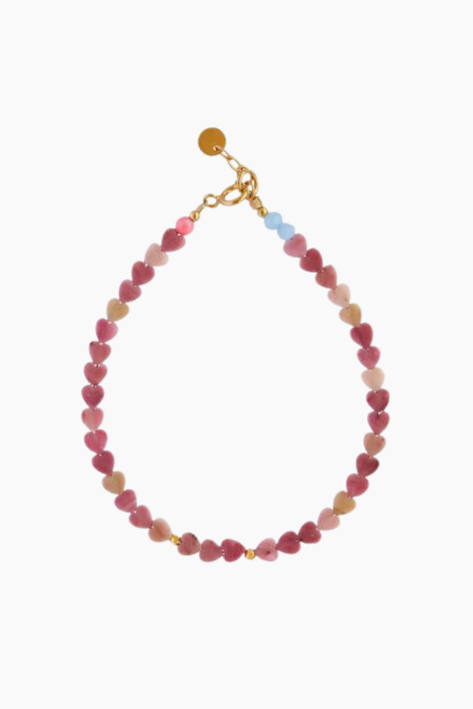 Pink Hearts Bracelet - Pink - Stine A