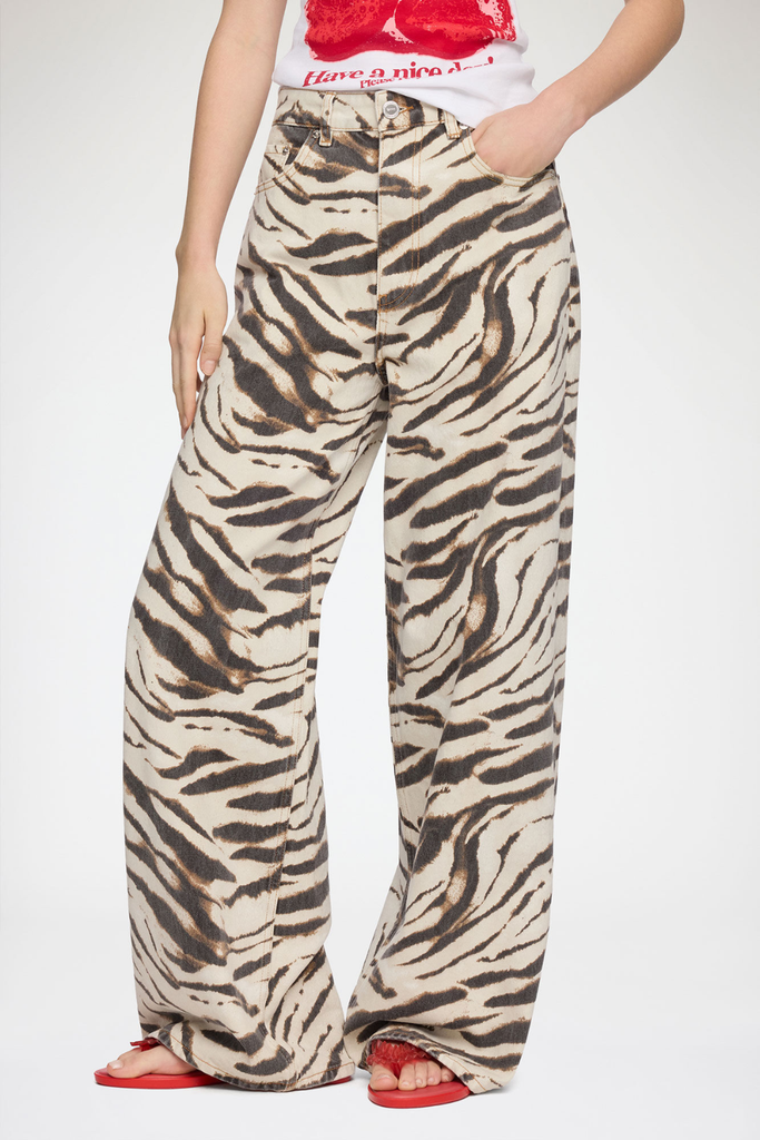 Print Denim Lari Jeans A1190001 - Egret - GANNI