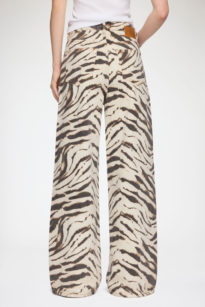 Print Denim Lari Jeans A1190001 - Egret - GANNI