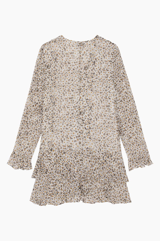 Printed Light Georgette Mini Dress F8174 - Egret - GANNI