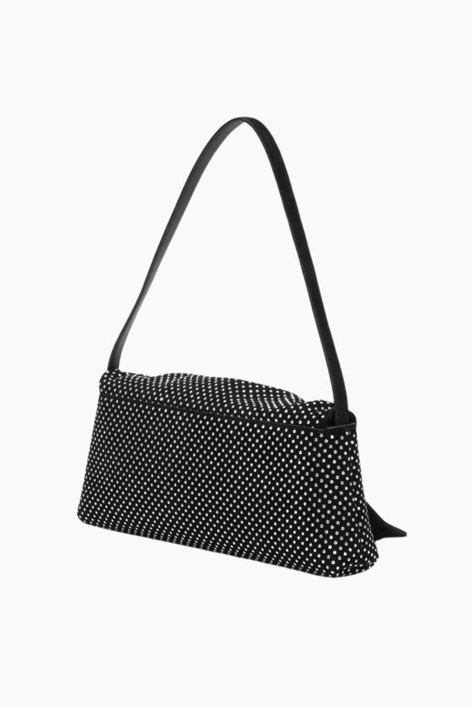 Rhinestone Knot Scarf Bag - Black - Rotate