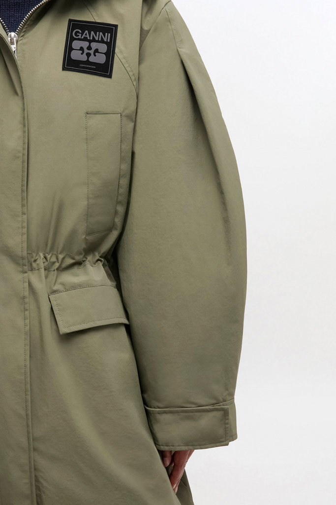 Ripstop Tri-Layer Parka Coat W1013 - Kalamata - GANNI