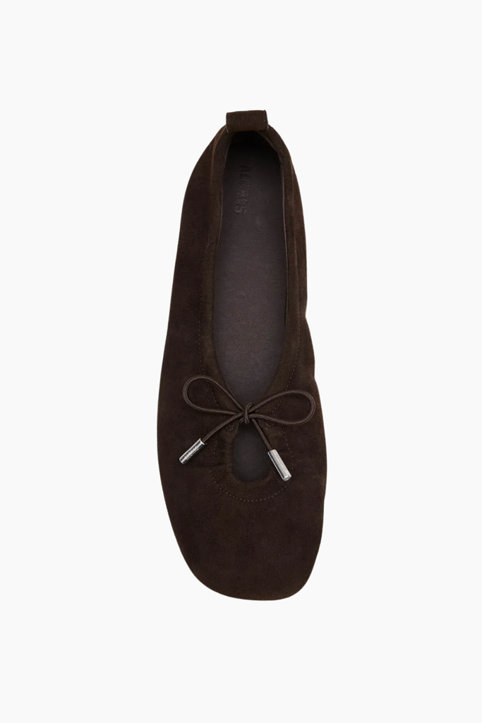 Rosalind Recycled Brown Leather Ballet Flats - Recycled Brown - Alohas