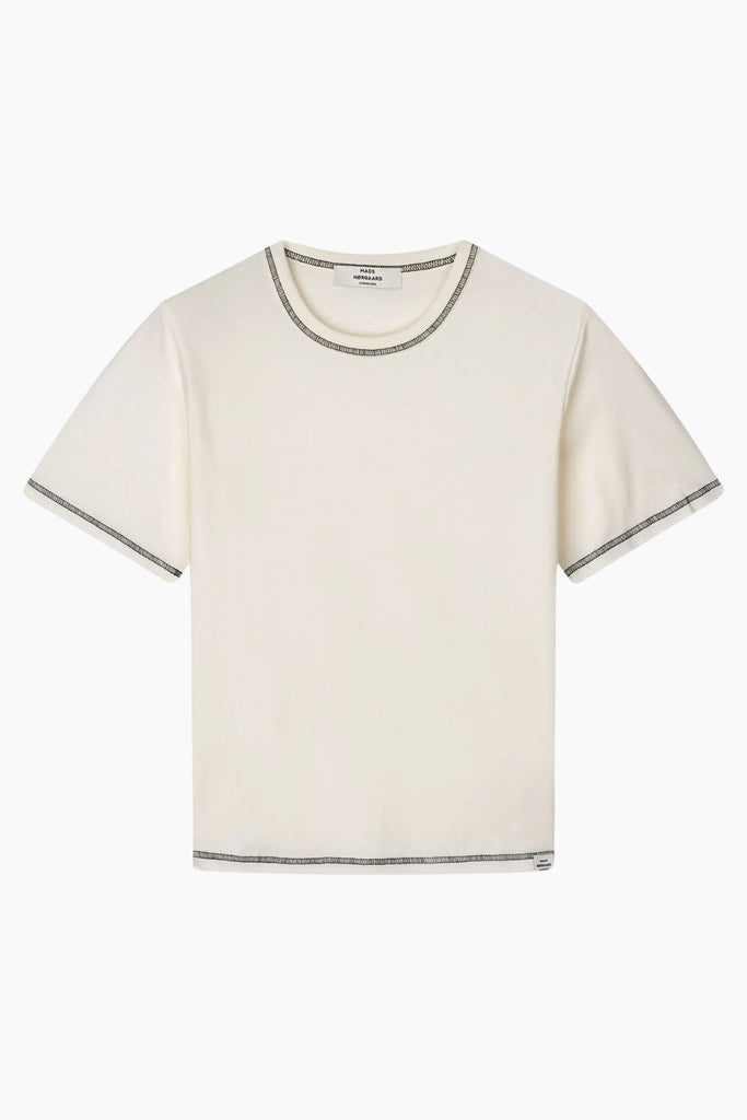 Single Cotton Grace Tee - Snow White - Mads Nørgaard