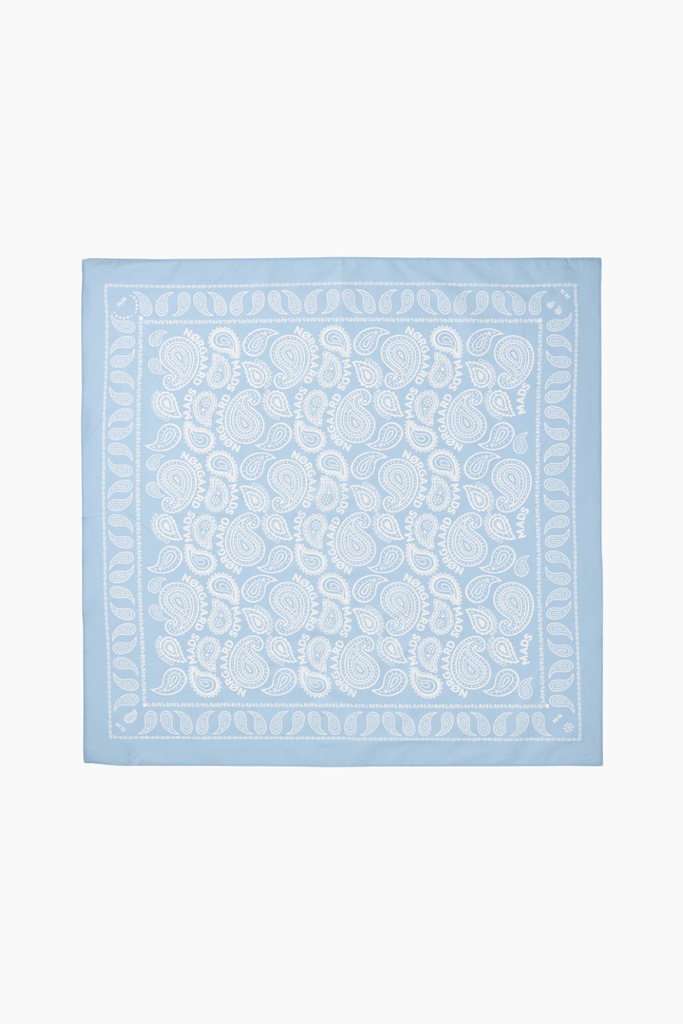 Soft Cotton Paisley Scarf Solid - Cashmere Blue - Mads Nørgaard