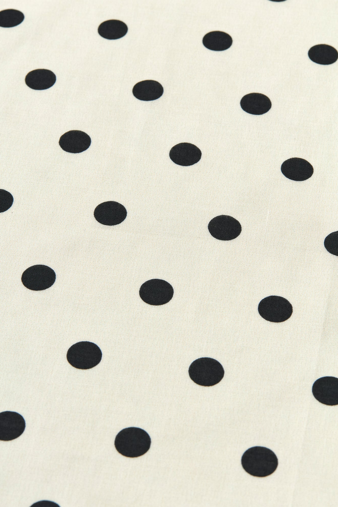 Soft Cotton Self Dot Scarf - Dot AOP/Black - Mads Nørgaard