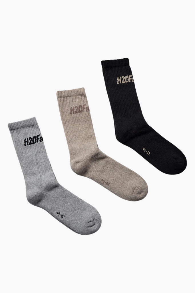 Suck Socks 3 Pack - Black/Beige/Grey - H2O Fagerholt