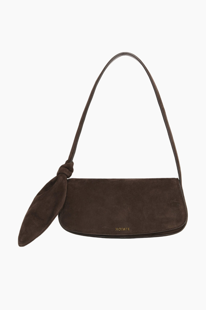 Suede Knot Strap Bag - Chocolate Torte - Rotate