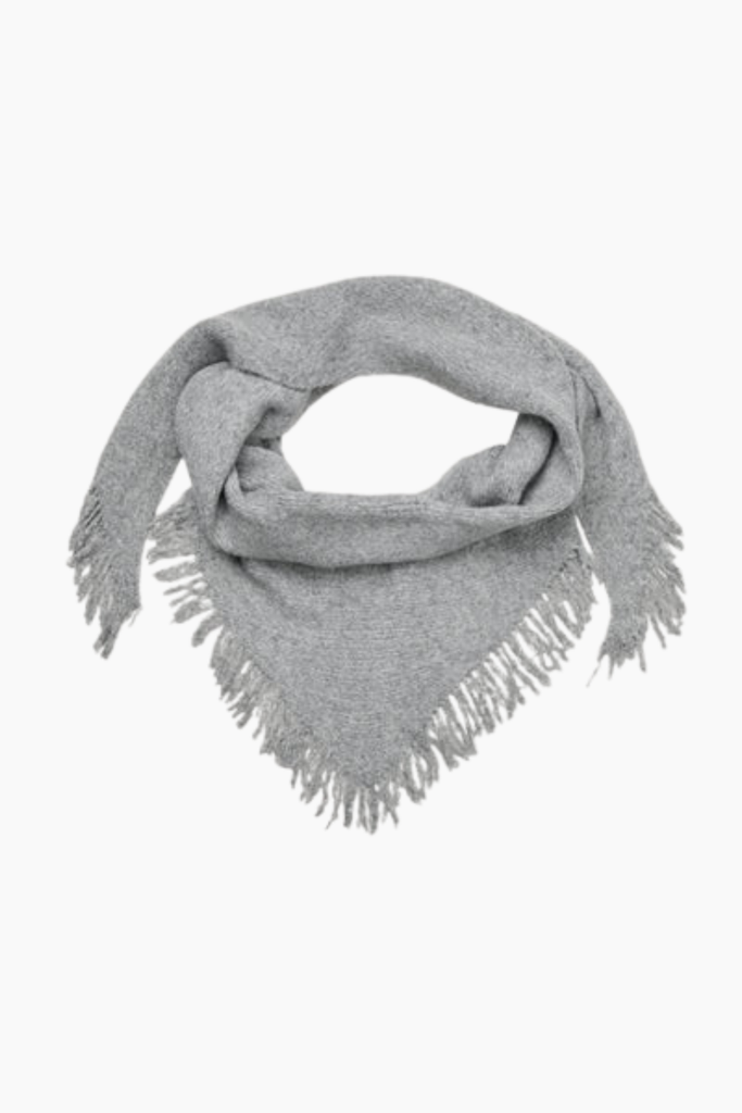 Triangle Scarf - Grey Melange - Oval Square