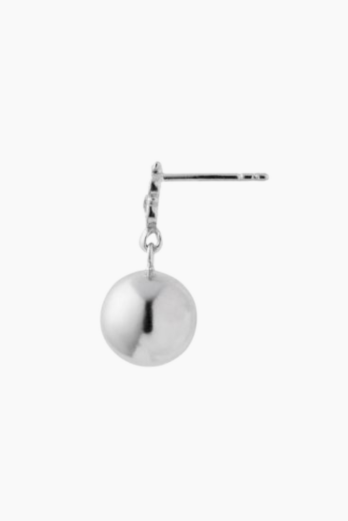 Twin Flow & Disco Ball Earring - Silver - Stine A