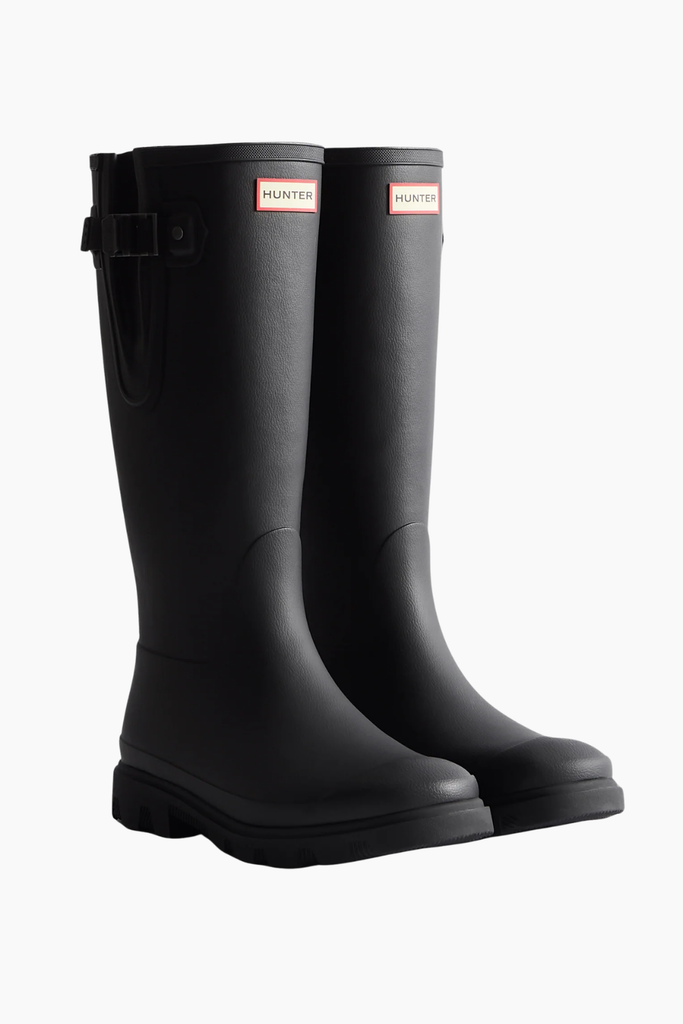Unisex Downpour Tall Adjustable Boot - Black - Hunter