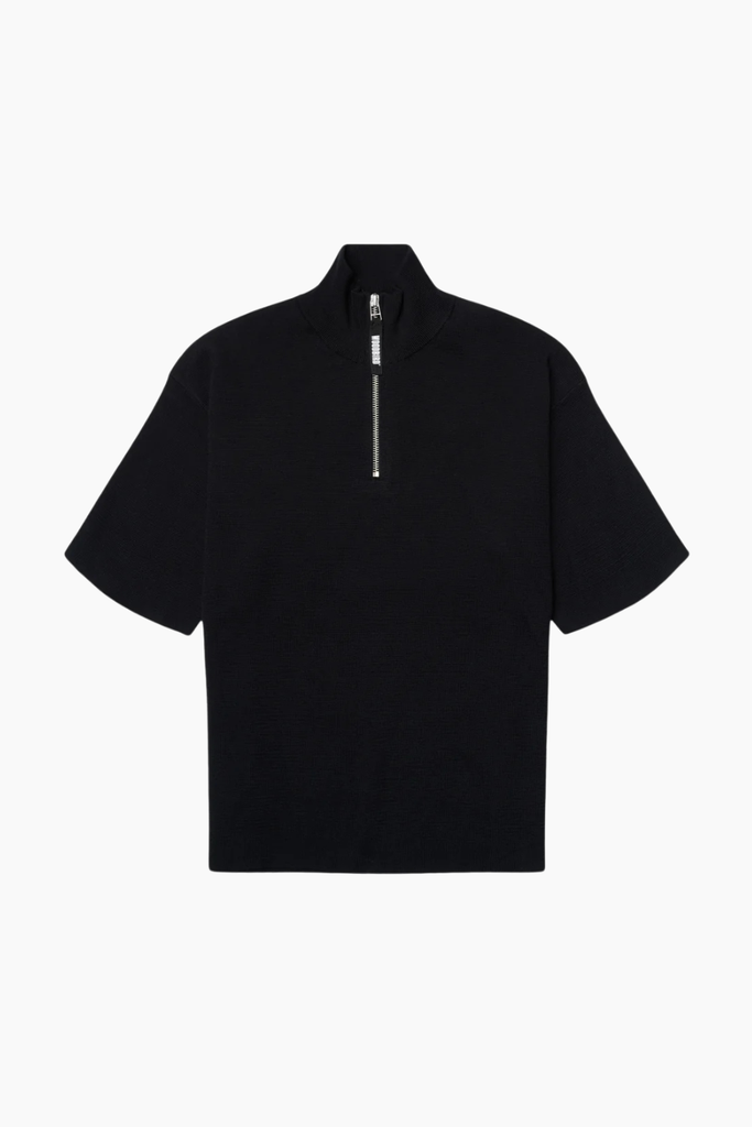 WBKimchi SS 1/2 Zip - Black - Woodbird